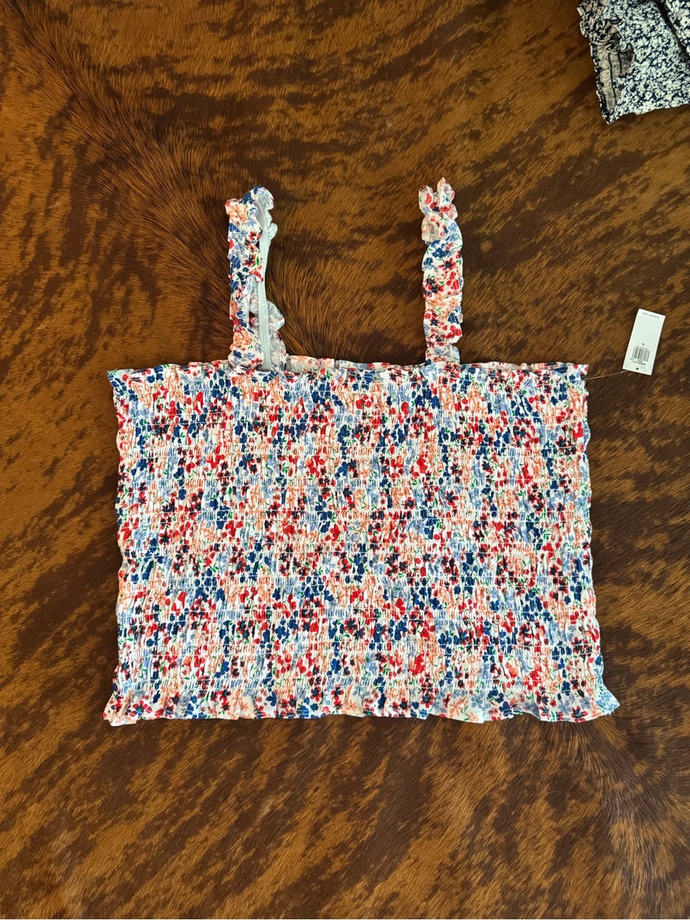 Old Navy Smocked Floral Tank Tops